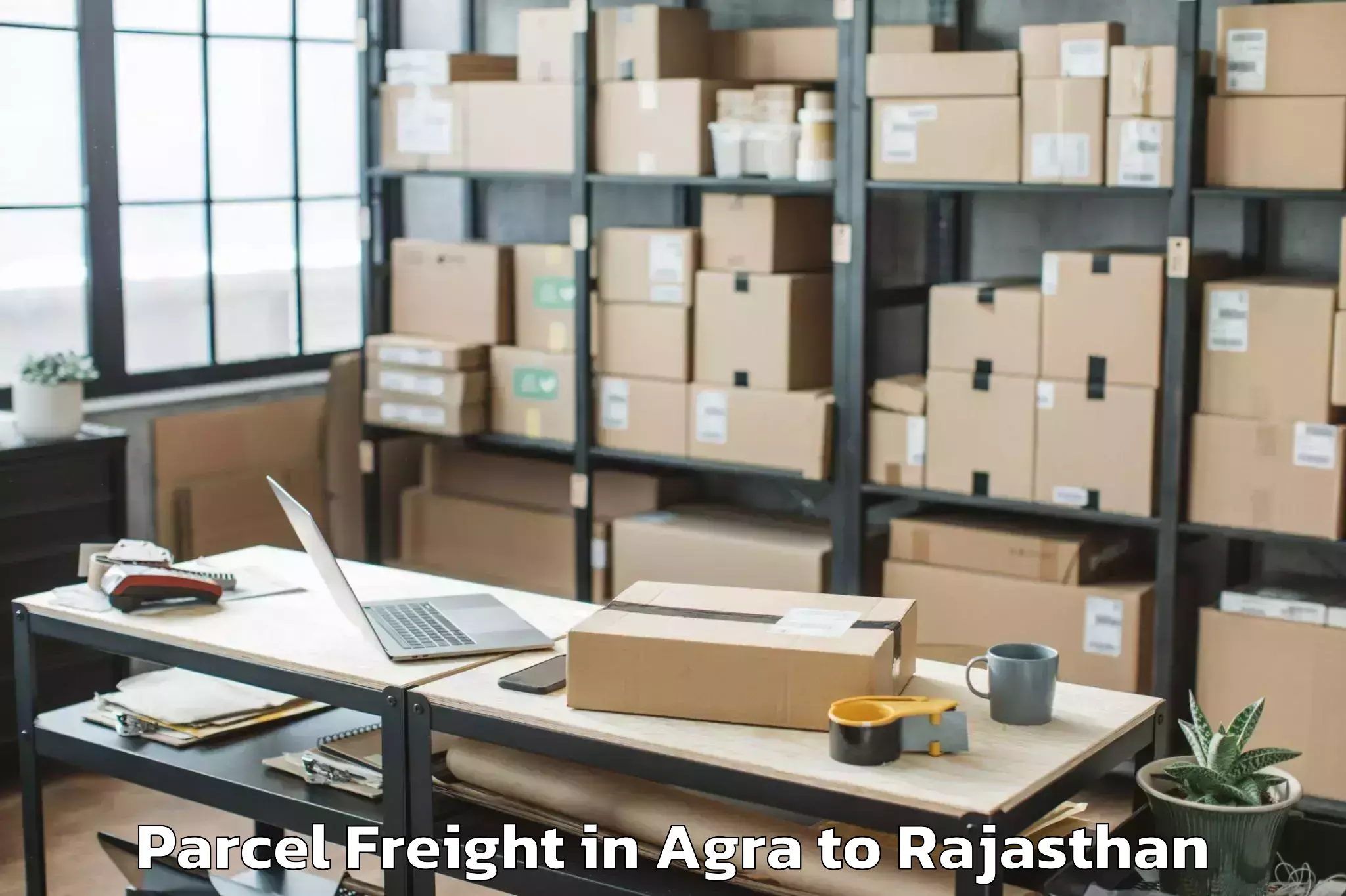 Easy Agra to Civil Airport Raj Parcel Freight Booking